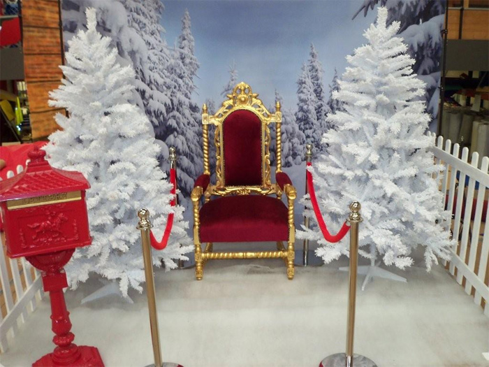 snowy scene with throne