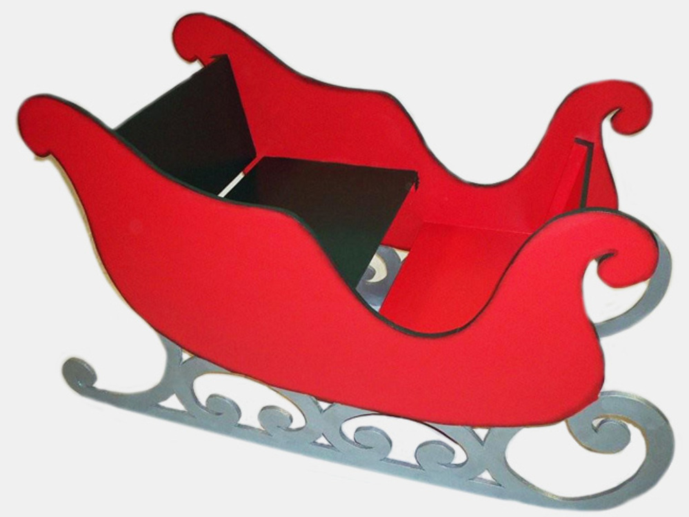 FE20 5 foot long sleigh seats 2 kids, great for photos